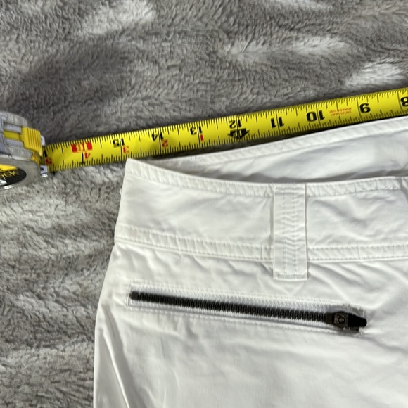 Athleta lightweight white straight or rolled crop pants size 4T - Picture 8 of 10